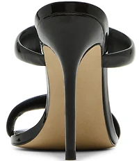 Steve Madden Saturn Tubular Patent Stiletto Dress Slide Sandals