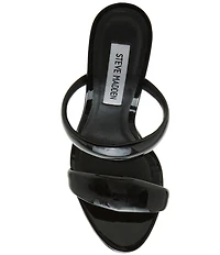 Steve Madden Saturn Tubular Patent Stiletto Dress Slide Sandals