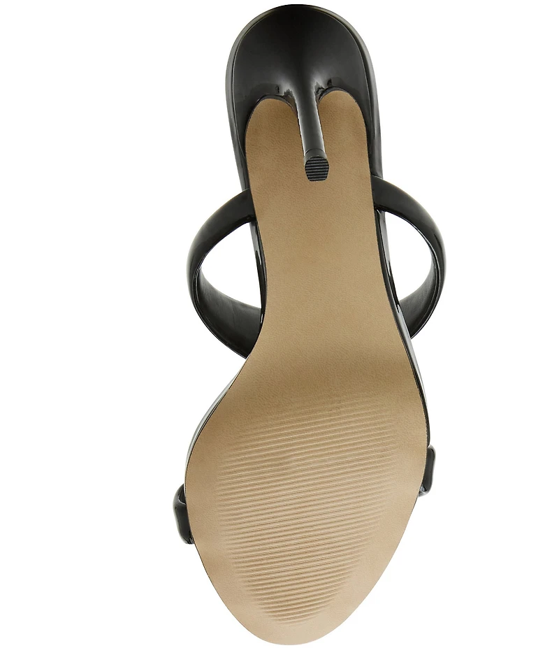 Steve Madden Saturn Tubular Patent Stiletto Dress Slide Sandals