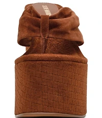Steve Madden Saucy Suede Thong Platform Wedge Sandals