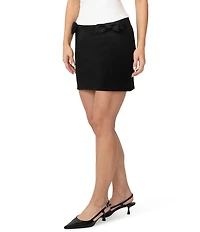 Steve Madden Scuba 3D Bow Micro Mini Skirt