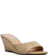 Steve Madden Seleste Raffia Wedge Slide Sandals