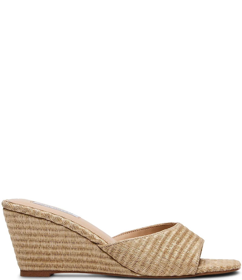 Steve Madden Seleste Raffia Wedge Slide Sandals