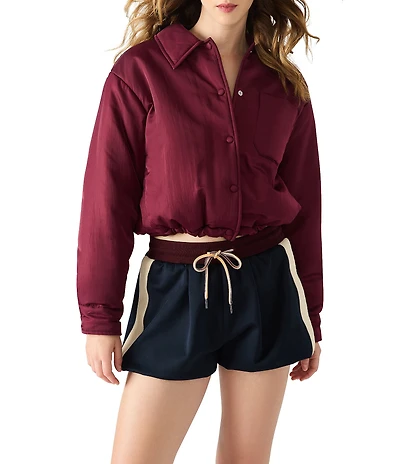 Steve Madden Selma Collared Long Sleeve Boxy Jacket