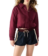 Steve Madden Selma Collared Long Sleeve Boxy Jacket