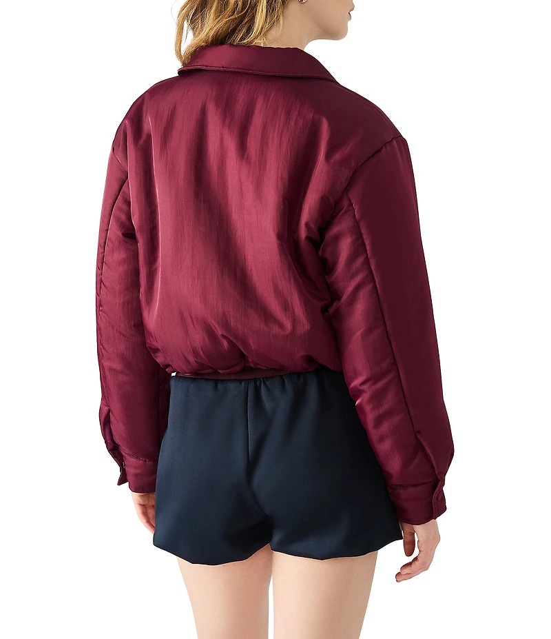 Steve Madden Selma Collared Long Sleeve Boxy Jacket