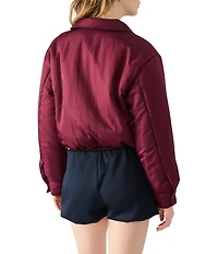 Steve Madden Selma Collared Long Sleeve Boxy Jacket