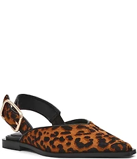 Steve Madden Shay-L Leopard Print Haircalf Slingback Flats