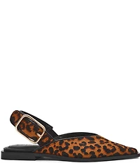 Steve Madden Shay-L Leopard Print Haircalf Slingback Flats