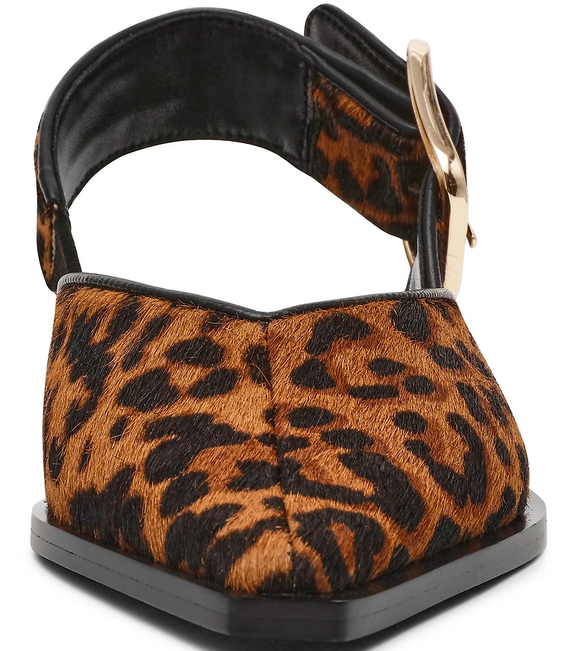 Steve Madden Shay-L Leopard Print Haircalf Slingback Flats