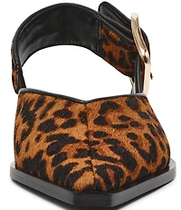 Steve Madden Shay-L Leopard Print Haircalf Slingback Flats