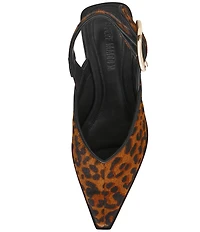Steve Madden Shay-L Leopard Print Haircalf Slingback Flats