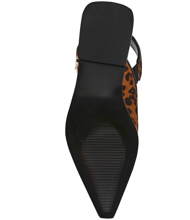 Steve Madden Shay-L Leopard Print Haircalf Slingback Flats