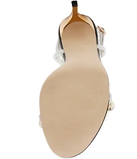 Steve Madden Sheila Metallic Floral Applique Strappy Dress Sandals