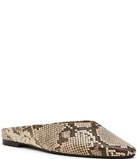 Steve Madden Sherman Snake Print Flat Mules