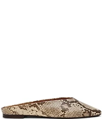 Steve Madden Sherman Snake Print Flat Mules
