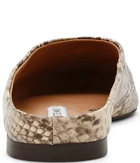 Steve Madden Sherman Snake Print Flat Mules