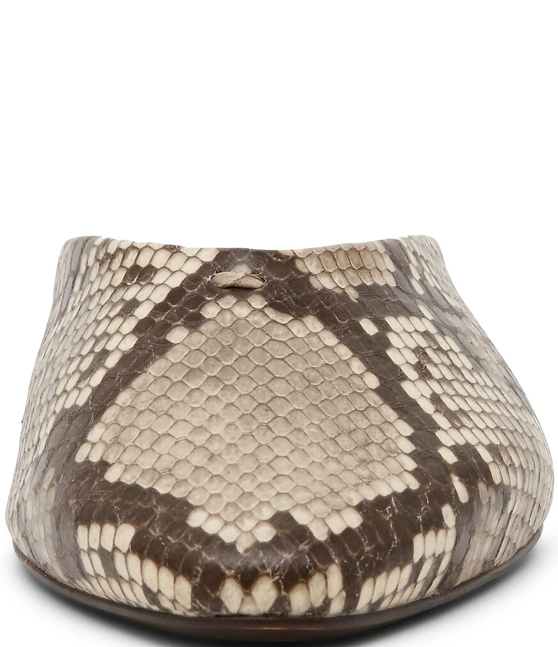 Steve Madden Sherman Snake Print Flat Mules