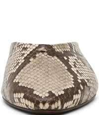 Steve Madden Sherman Snake Print Flat Mules