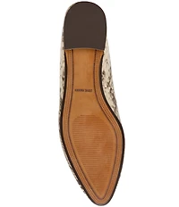Steve Madden Sherman Snake Print Flat Mules