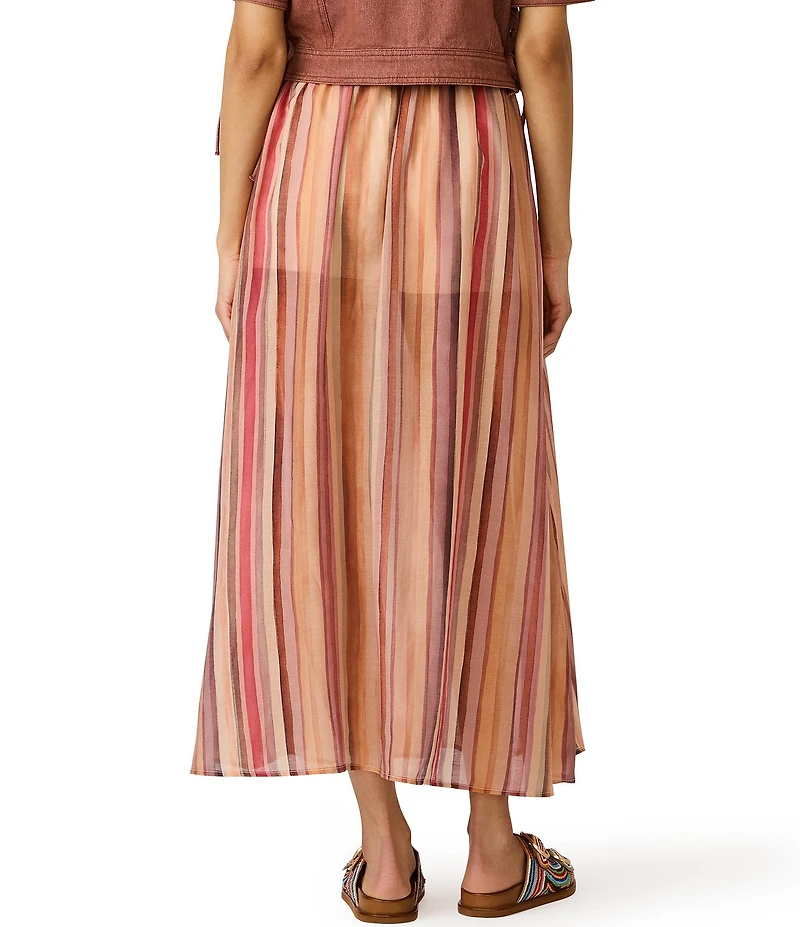 Steve Madden Shilloh Stripe Print Coordinating Maxi Skirt