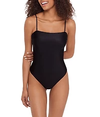Steve Madden Shine Bright Bandeau One Piece Swimsuit