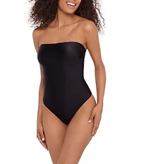 Steve Madden Shine Bright Bandeau One Piece Swimsuit