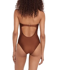 Steve Madden Shine Bright Bandeau One Piece Swimsuit