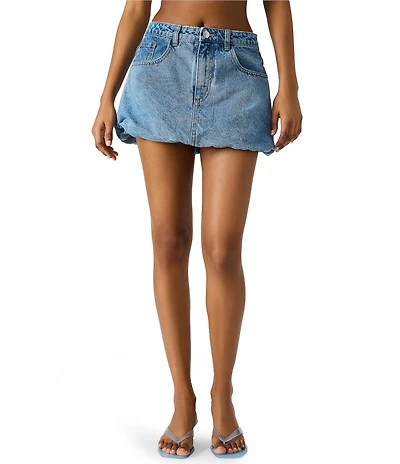 Steve Madden Simona Bubble Denim Mini Skirt