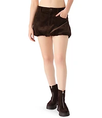 Steve Madden Simona Wide Wale Corduroy Bubble Hem Mini Skirt