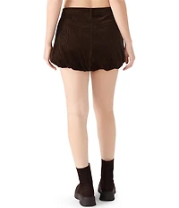 Steve Madden Simona Wide Wale Corduroy Bubble Hem Mini Skirt