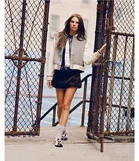 Steve Madden Simona Wide Wale Corduroy Bubble Hem Mini Skirt