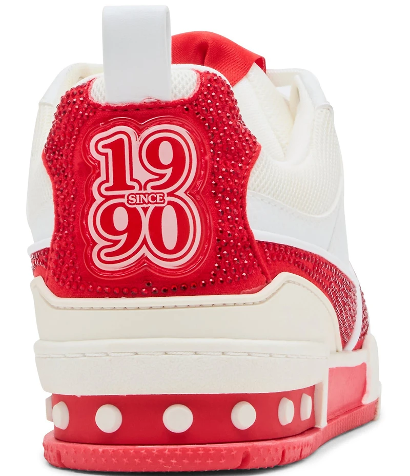 Steve Madden Skater Rhinestone Lace Up Sneakers