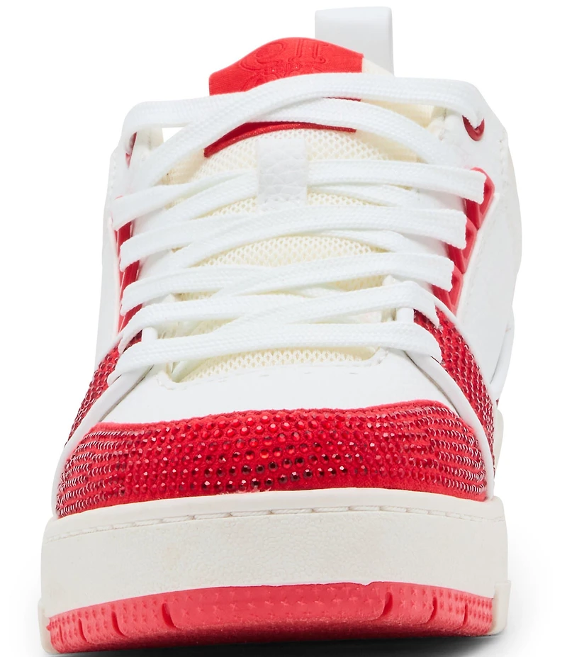 Steve Madden Skater Rhinestone Lace Up Sneakers