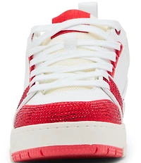 Steve Madden Skater Rhinestone Lace Up Sneakers