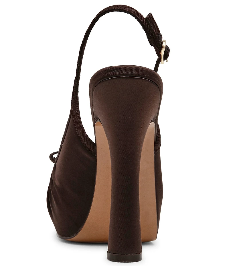 Steve Madden Sofie Satin Platform Slingback Pumps