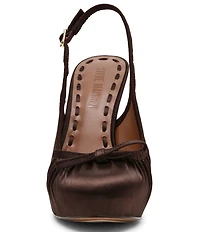 Steve Madden Sofie Satin Platform Slingback Pumps