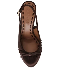 Steve Madden Sofie Satin Platform Slingback Pumps