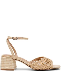 Steve Madden Soleil Raffia Block Heel Dress Sandals