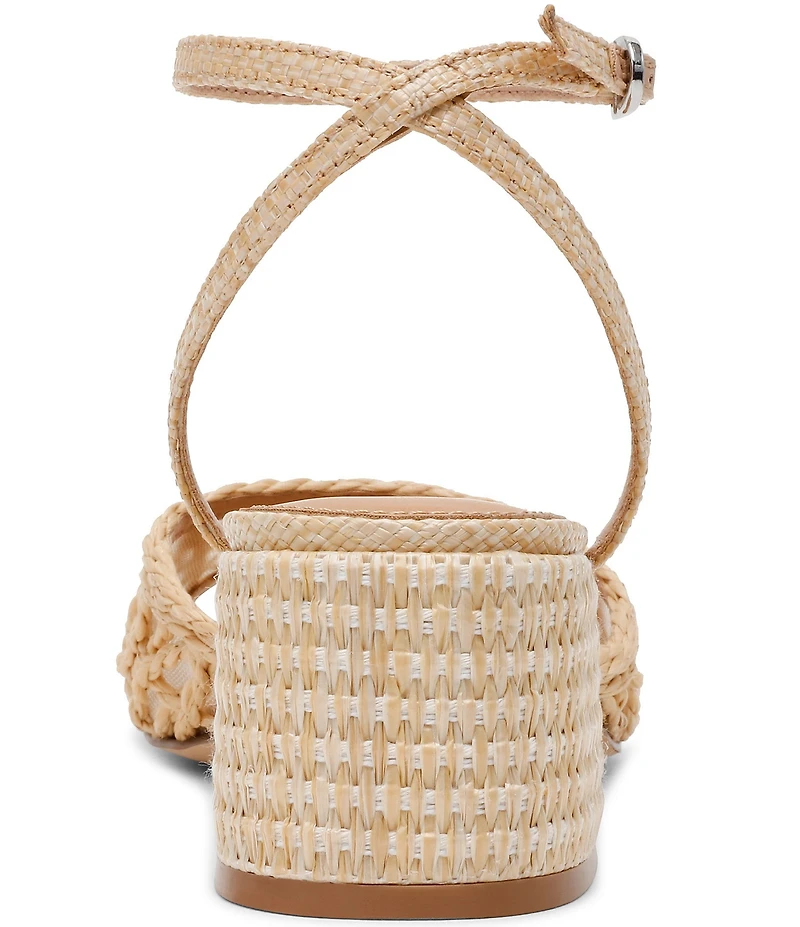 Steve Madden Soleil Raffia Block Heel Dress Sandals