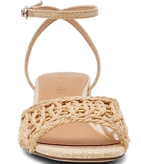 Steve Madden Soleil Raffia Block Heel Dress Sandals