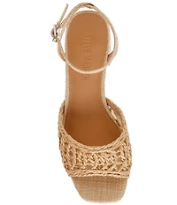 Steve Madden Soleil Raffia Block Heel Dress Sandals