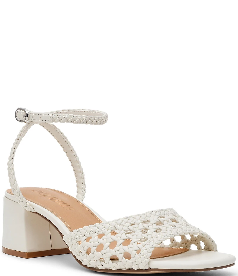 Steve Madden Soleil Woven Block Heel Dress Sandals