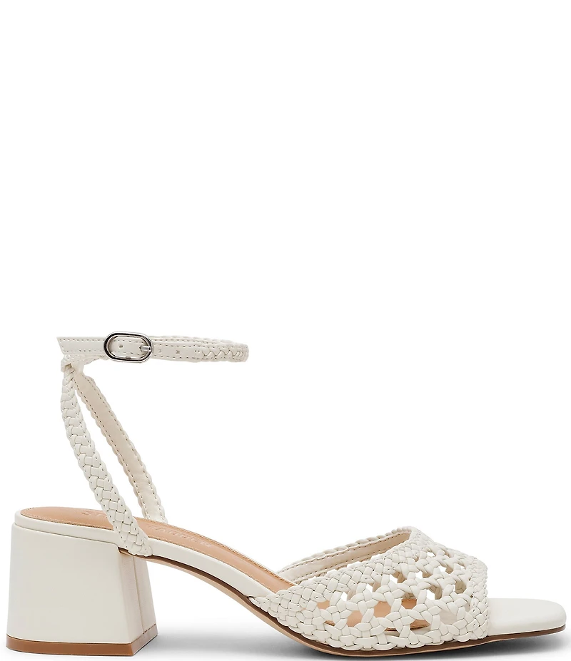 Steve Madden Soleil Woven Block Heel Dress Sandals