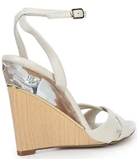 Steve Madden Sorynnn Leather Pointed Toe Wedge Dress Sandals