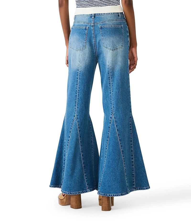 Steve Madden Stacia Flared Godet Denim Jeans