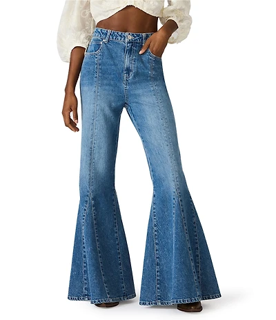 Steve Madden Stacia Flared Godet Denim Jeans