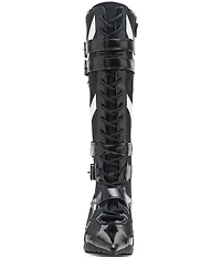 Steve Madden Stark Lace Up Buckle Strap Hardware Sporty Tall Boots