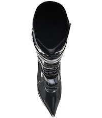 Steve Madden Stark Lace Up Buckle Strap Hardware Sporty Tall Boots