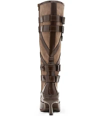 Steve Madden Stark Lace Up Buckle Strap Hardware Sporty Tall Boots